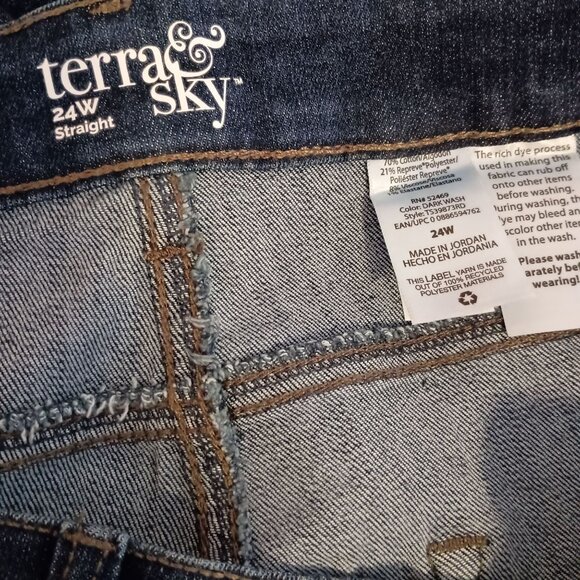 Terra & Sky Plus Jeans 24W Tummy Control Mid Rise Straight Leg Stretch NWT - Picture 6 of 9